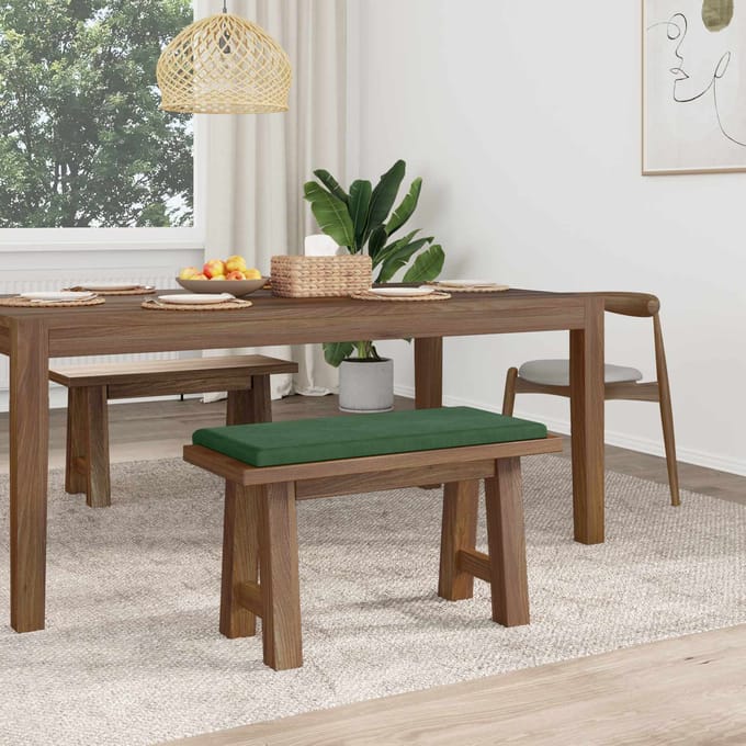 vidaXL - Bankkussen - corduroy - Donkergroen - Diepte - 35 - cm