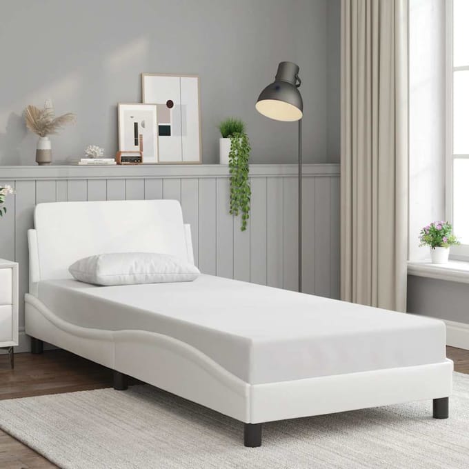 vidaXL - Bedframe - "Dover" - kunstleer - wit - 80x200 - cm