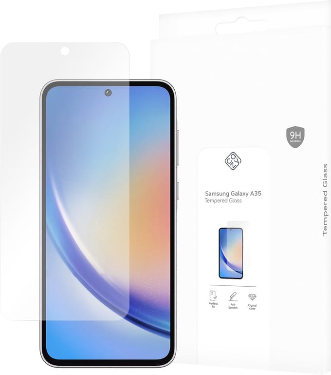 Cazy screenprotector geschikt voor Samsung Galaxy A35 - Screenprotector Gehard Glas