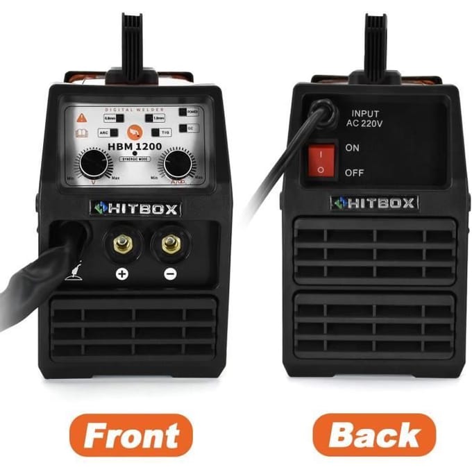 Poste à souder - HITBOX - HBM1200 - 120A - 220V - 3 en 1 MIG/ARC/TIG orange