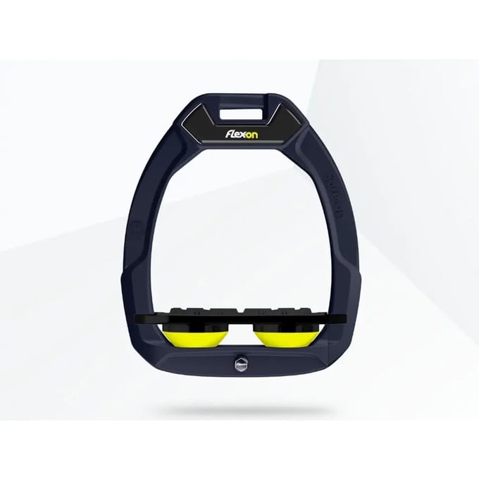 Veiligheidsstijgbeugels Plat Grip Groen/Zwart/Geel Flex-On Safe-On
