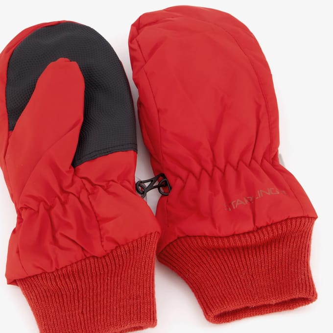 Kinder skiwanten rood - Maat 128
