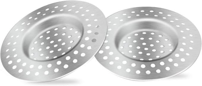Keuken en Badkamer Wastafel Zeef RVS Afvoerfilter - 2 Stuks