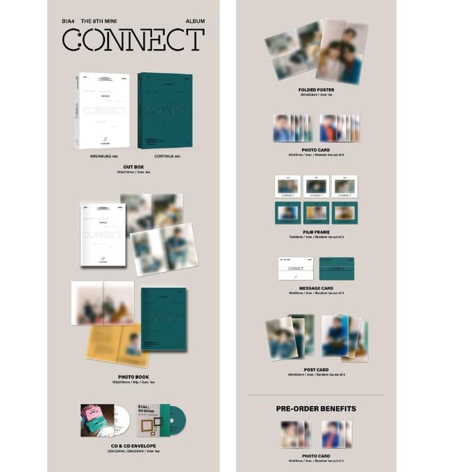 B1A4 Het 8e minialbum CONNECT Random blue