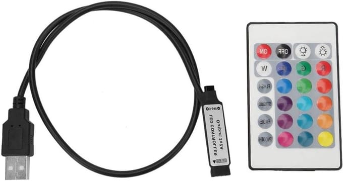 LED Strip Controller - RGB Afstandsbediening - Decoratieve Verlichting - Draadloze Bediening - 5-24V - Rood