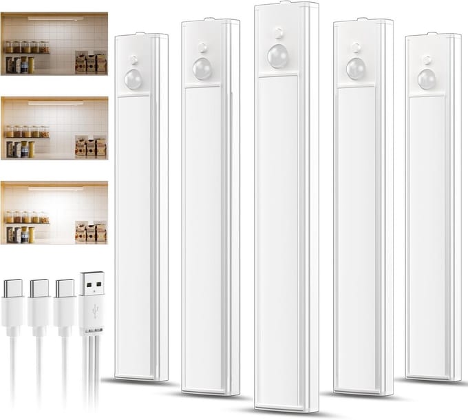 Oplaadbare LED Onderkastlamp met Bewegingssensor en Dimbaarheid