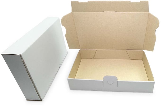 25 x Ecologische Witte Kartonnen Postdozen/ Verzenddozen 24 x 16 x 5 cm formaat A5 / Doosjes Karton voor E-commerce & Verzending