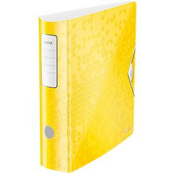 LEITZ® -Vijl Actief WOW, DIN A4, rugbreedte 82 mm, 5 stuks, geel