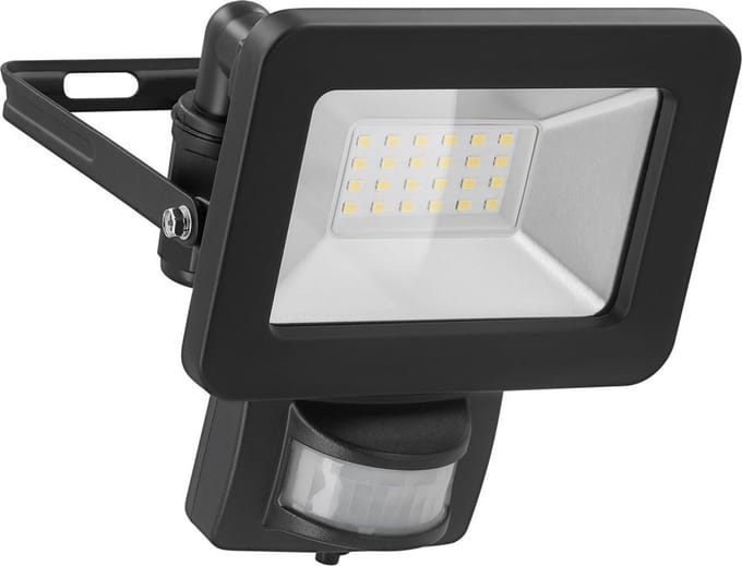Goobay LED-buitenschijnwerper, 20 W, met bewegingsmelder, Retail Box