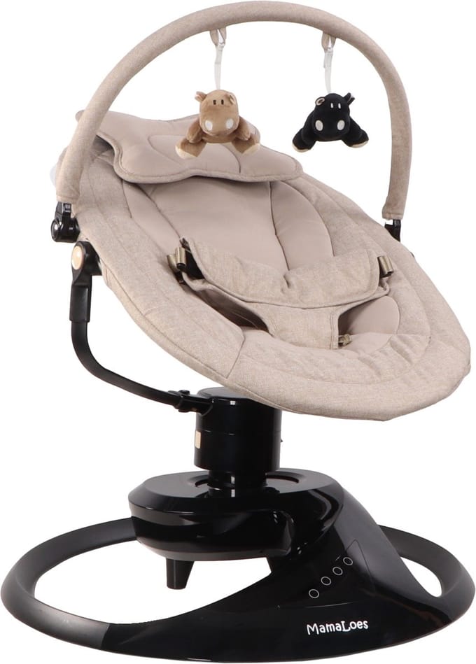 MamaLoes Nola Beige Deluxe Elektrische Babyschommel