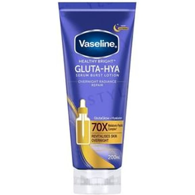 Vaseline - Healthy Bright Gluta-Hya Serum Burst Lotion Overnight Radiance Repair Regular 200ml