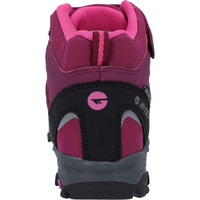 Hi-Tec Blackout Mid Polyester Soft Shell Meisjes Donkerroze/Fuchsia Wandelschoenen