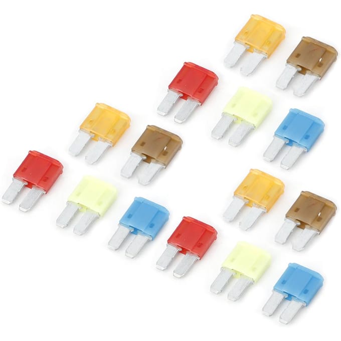 15 stuks Auto Circuit Micro2 Steekzekering Gesorteerde Kit 5A 7.5A 10A 15A 20A beige