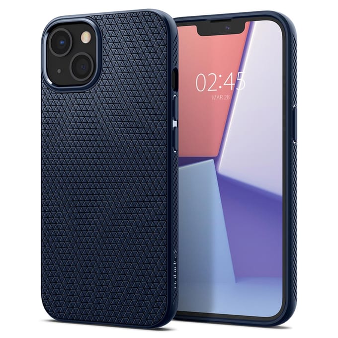 Spigen Liquid Air Apple iPhone 13 Hoesje Flexibele Back Cover Blauw