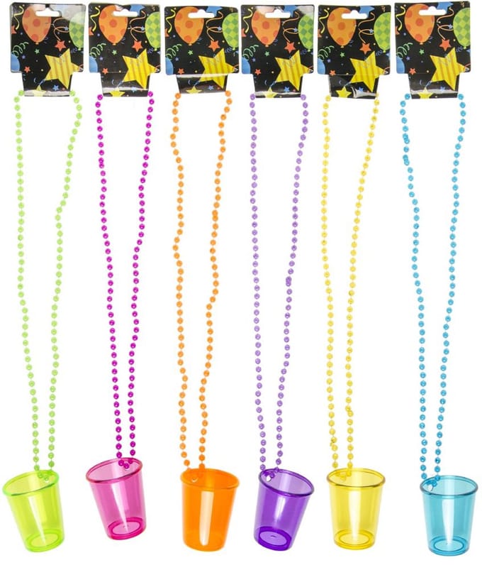 Duckiez Shotjes Glas Met Ketting - 1 stuk