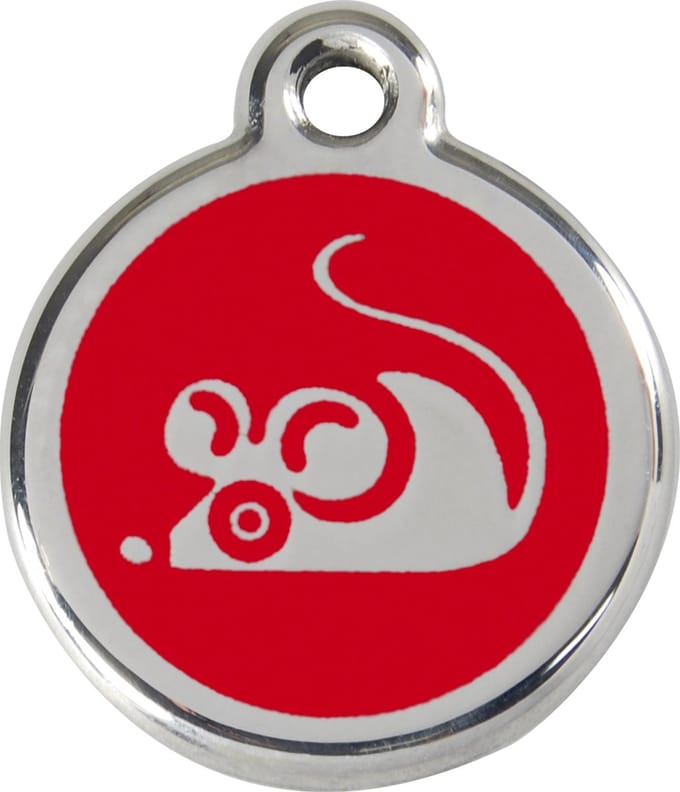 Red Dingo Kattenpenning 20 mm muis rood