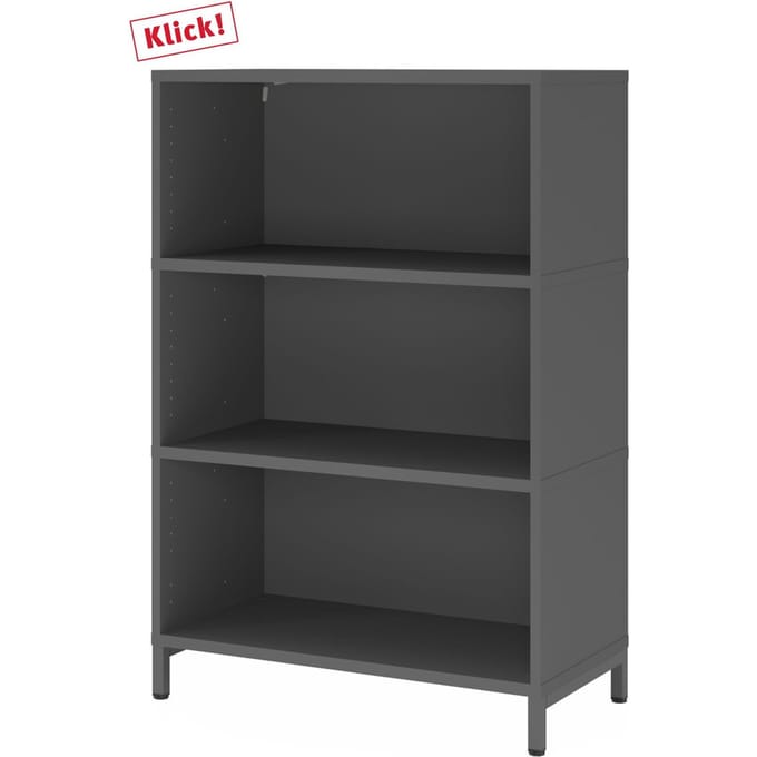 FlexWall | 3 OH | 3 x kastromp met sokkel - Grafiet