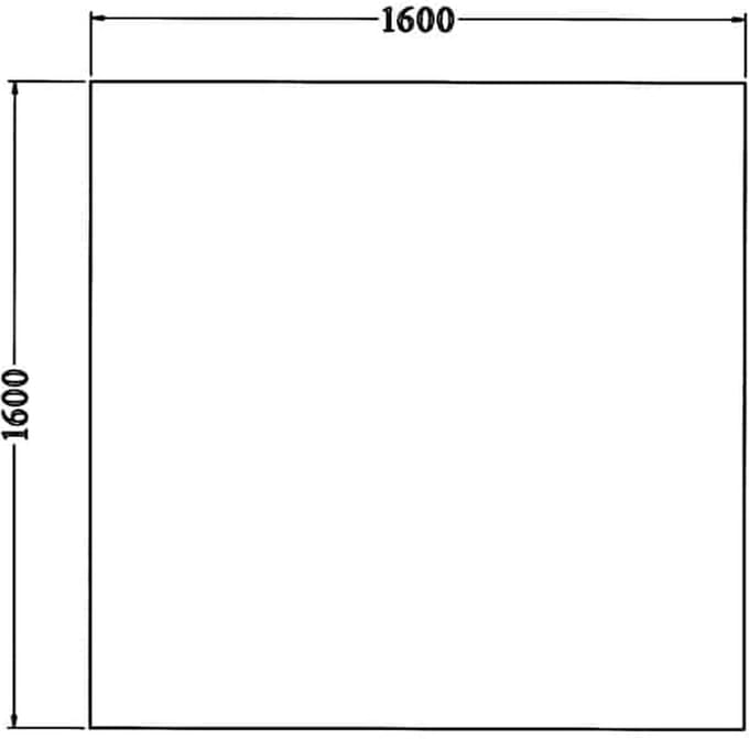 Los vierkant 25 mm melamine bureaublad 160X160CM Logan Eiken