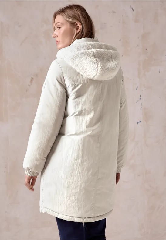 Cecil Teddy Mix Coat - Dames Jas - Vanilla White - maat XL
