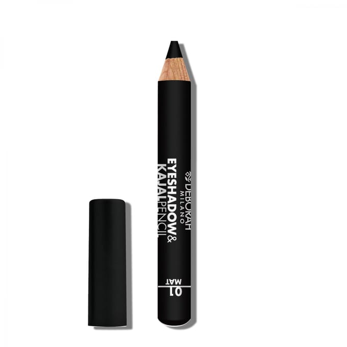 Deborah, Deborah, Blending, Mat, Oogschaduw & Kajal Eyeliner 2-in-1, 01, Zwart, 2 g