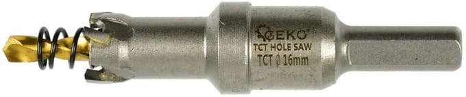 GEKO Carbide gatenzaag - 16 mm - titanium boor - hoge precisie