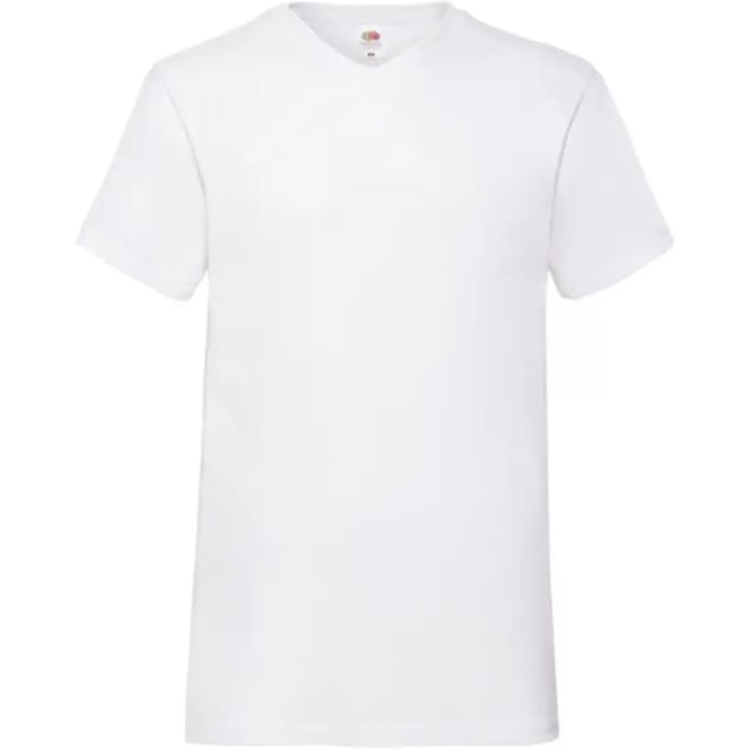 T-shirt met V-hals Fruit of the Loom Valueweight
