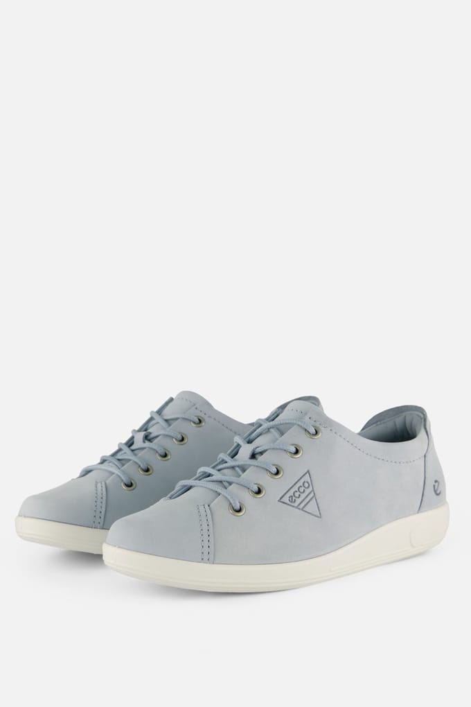 Ecco Ecco Soft 2.0 Sneakers blauw Nubuck