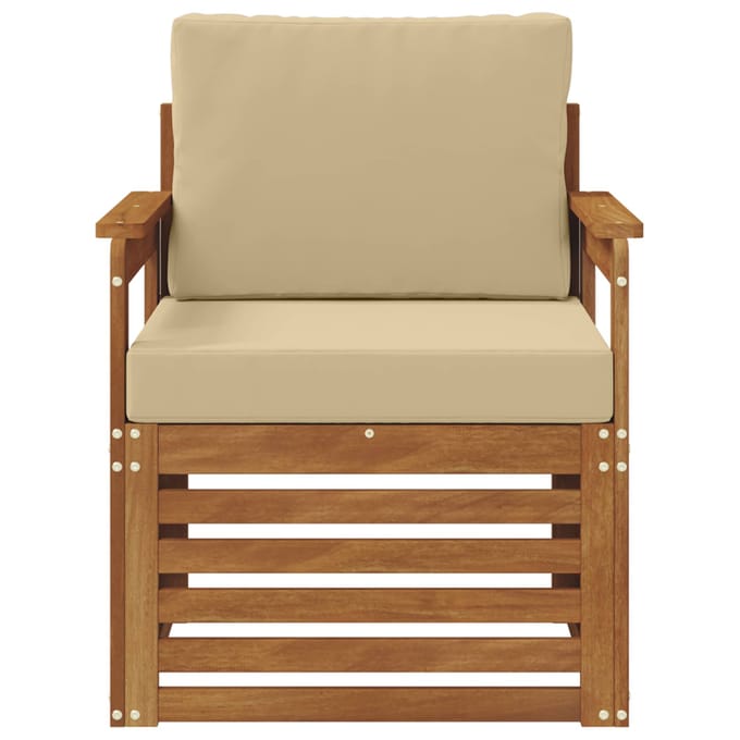 vidaXL - Buiten - bank - set - Massief - Acacia - Hout - en - Polyester