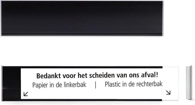 Deurbord | Zwart | 30x6cm