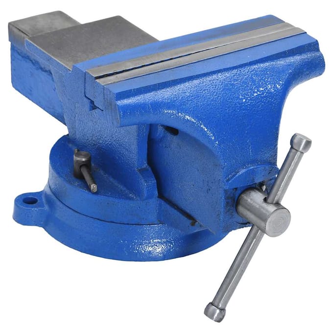 vidaXL - Bankschroef - 150 - mm - gietijzer - blauw