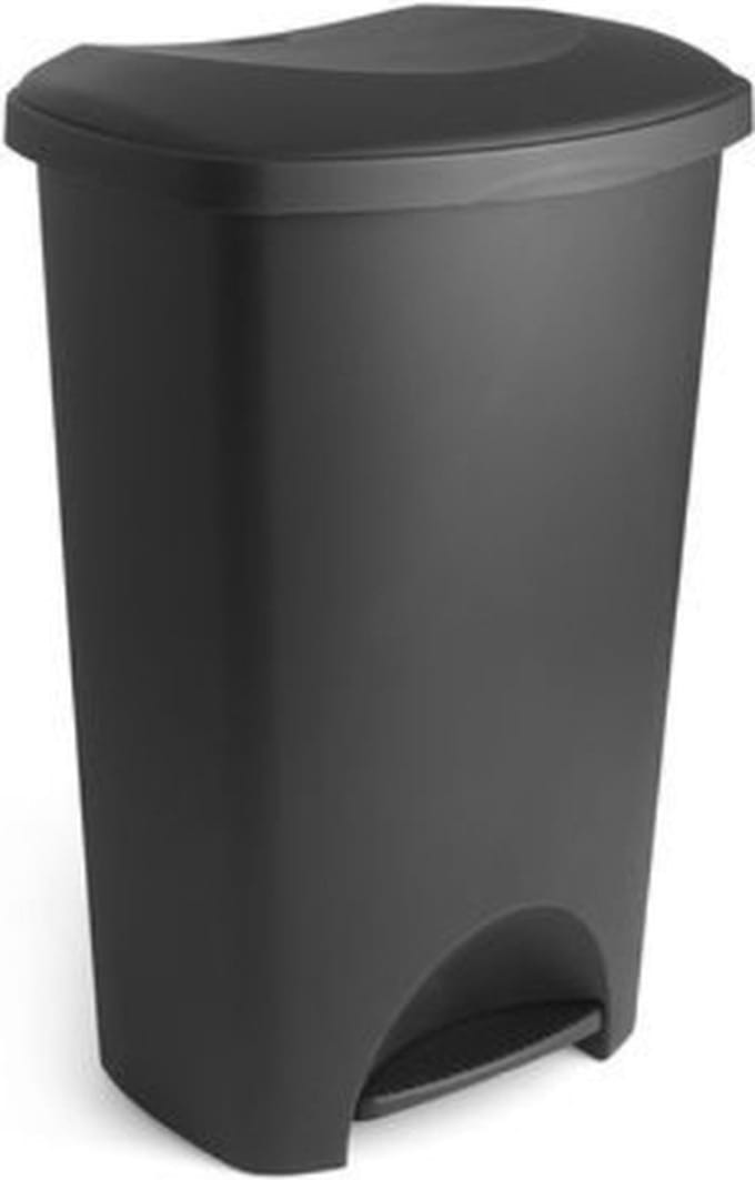 Pedaalemmer - Prullenbak - Afvalbak - 50 liter - Zwart