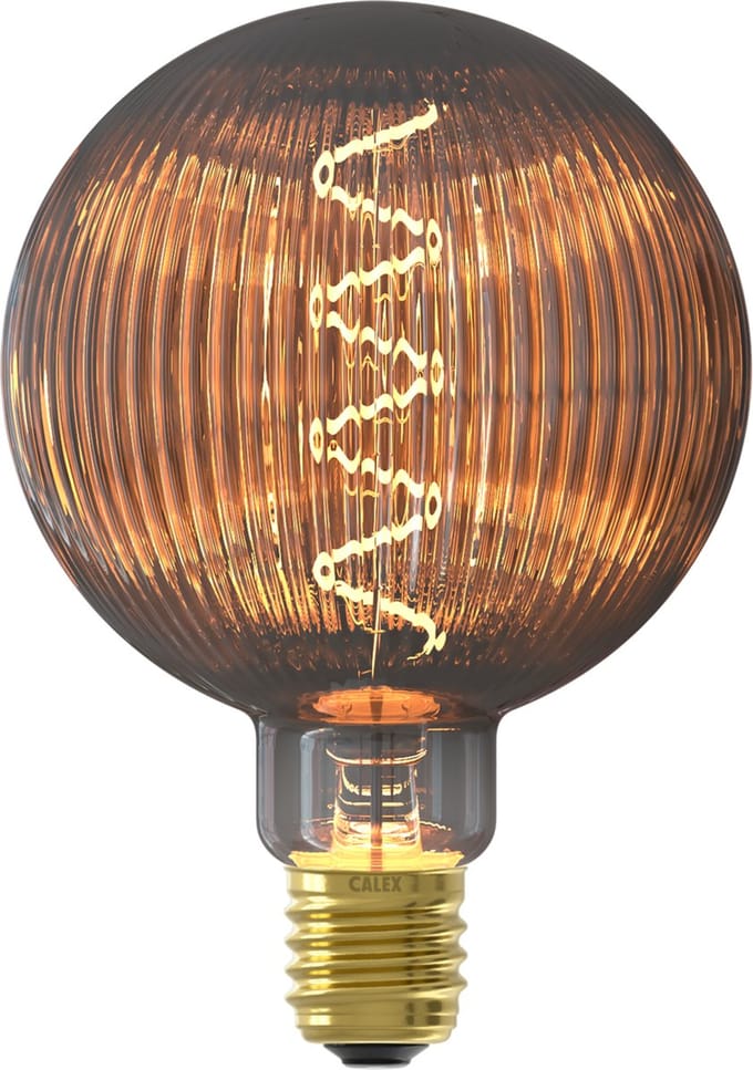 Calex Pulse Nantes LED Lamp - E27 - Filament Lichtbron - Warm Wit Licht - Rookglas