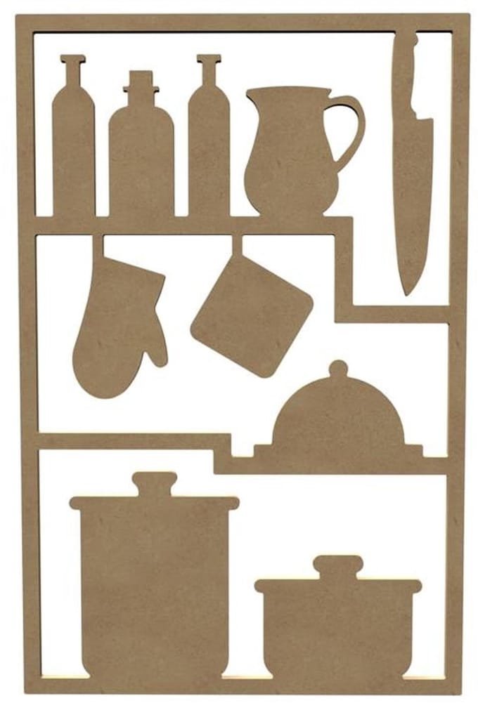 Gomille MDF plaat keuken 58 cm creatief decoreren hobby.