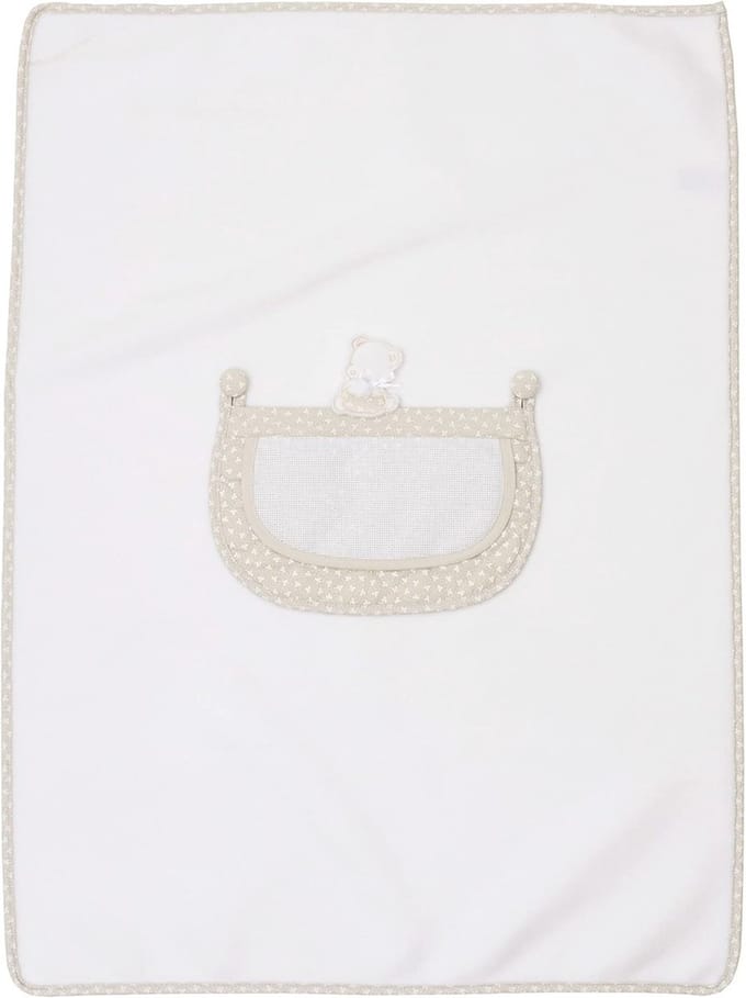 Zachte fleece babydeken 60 x 80 cm, taupe