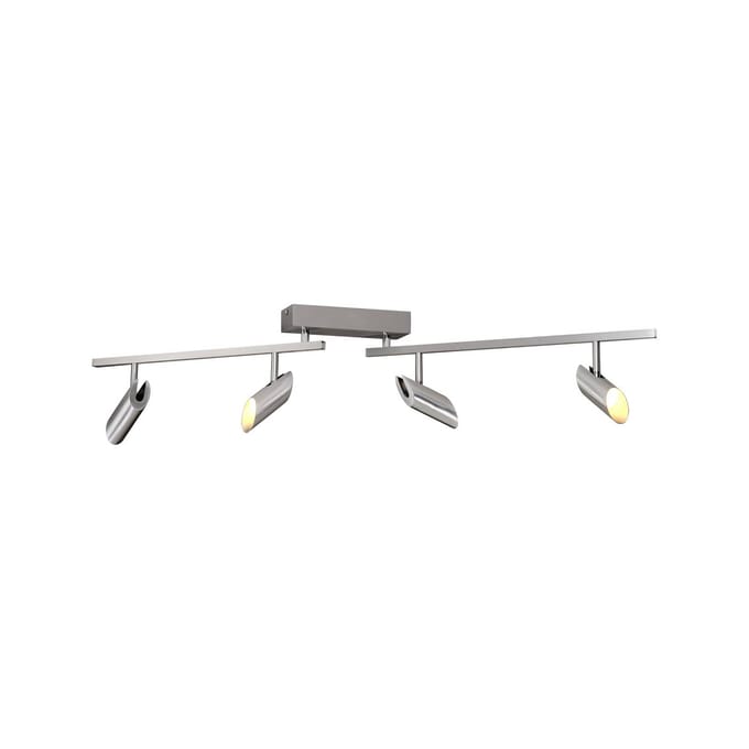 Brilliant LED plafondspot Risell, lengte 104 cm, aluminiumkleurig