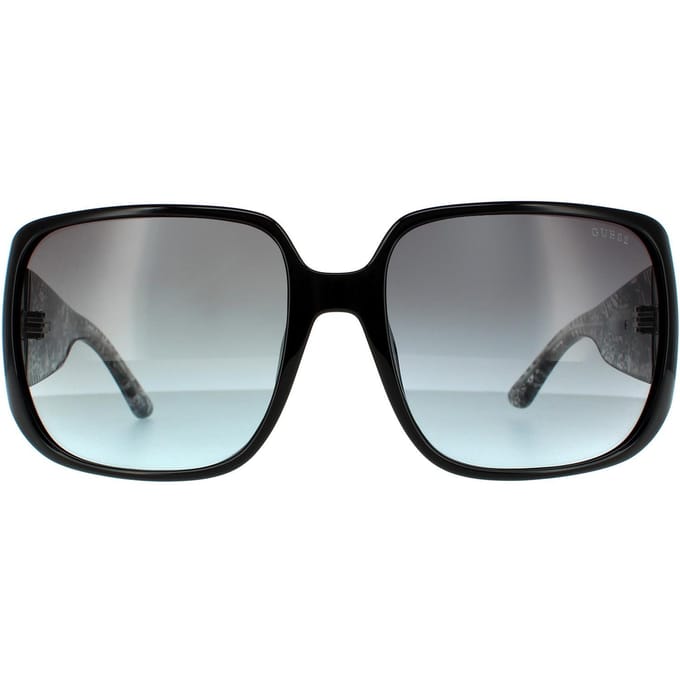 Guess zonnebril gu7682 01b glanzende zwarte rookgrijs gradiënt