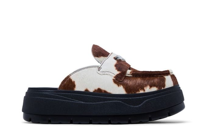 Mule Jordan Imprimé Vache (aux femmes) 36.5 white