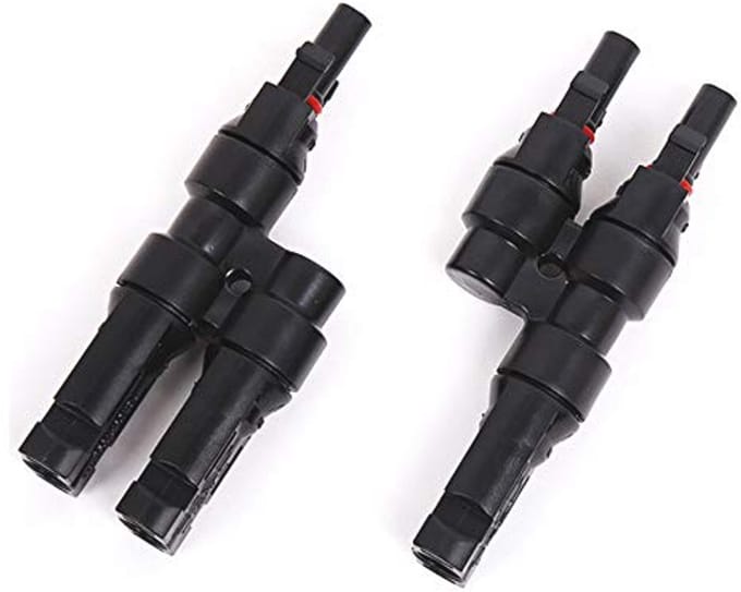 MC4 Y Connector Set voor Zonnepanelen - MMF + FFM Zonne-Stekkers voor Parallelschakeling