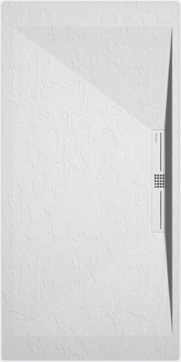 Sanifun douchebak Stone Side White Slate 1100 x 700 P