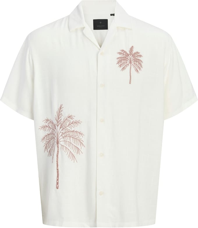 relaxed fit vrijetijdsoverhemd van viscose met stitchings