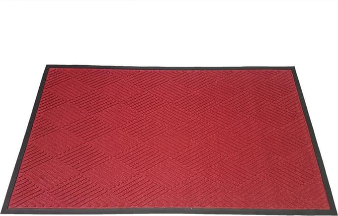 Schoonloopmat Brush Clean 90x150 cm - Deurmat / Entreemat - Rood