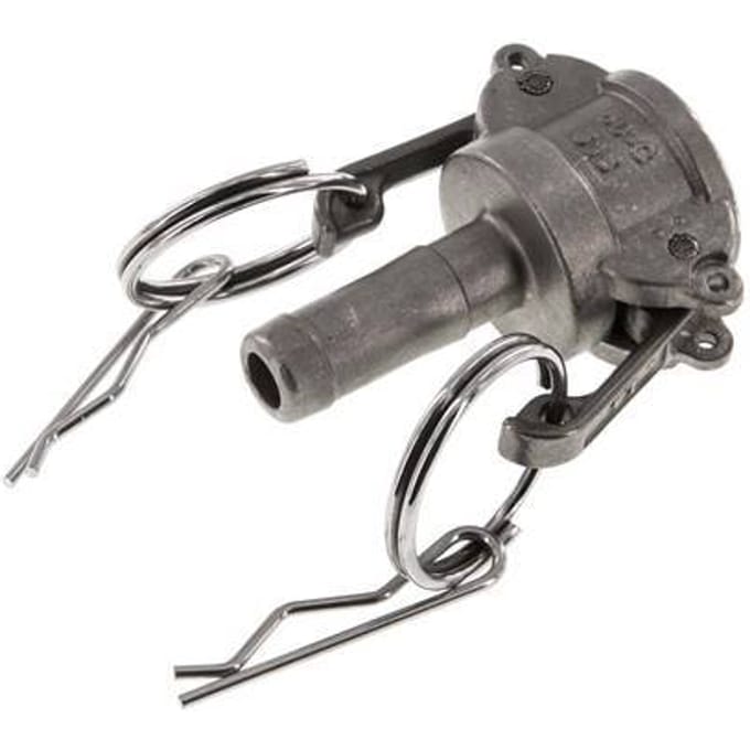 Camlock DN 15 (1/2'') Koppeling RVS met slangpilaar (13 mm) Type C MIL-C-27487