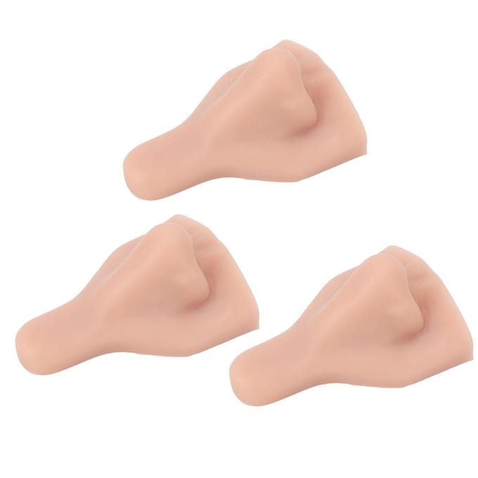 3 STUKS Siliconen Neusmodel Zacht Flexibel Herbruikbaar Simulatie 3D Siliconen Neusmodel voor Oefening beige