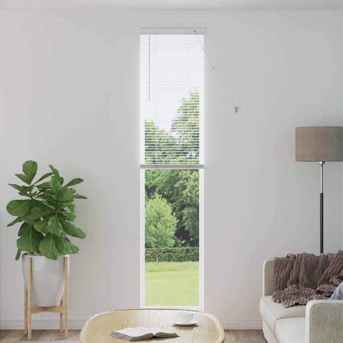 vidaXL - Venetiaanse - jaloezie - Wit - 213 - x - 40 - cm - 25 - mm - PVC
