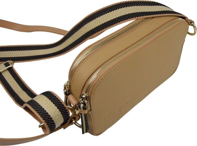 Ted Baker Darcelo Branded Webbing Camera Bag Camel