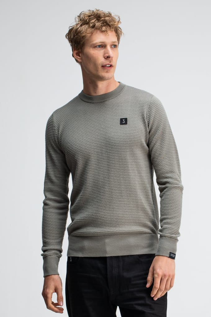 Butcher of Blue Structure Crew Granite Green Taglia: S | Maglioni a maglia Outlet | Uomo | Verde