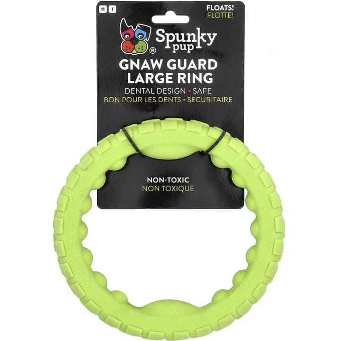 Spunky Pup, Gno Guard, Anneau Large, 1 Jouet yellow