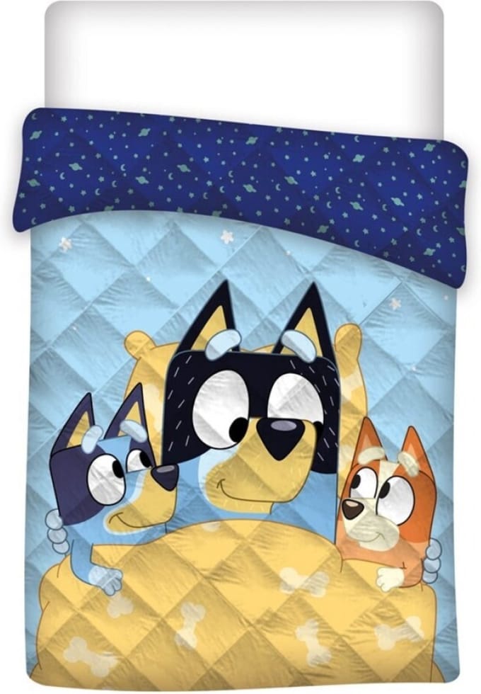Bluey Sprei, Goodnight - Eenpersoons - 140 x 200 cm - Polyester