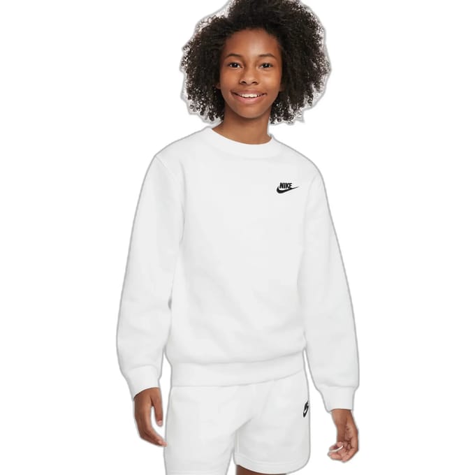 Nike Club Sweatshirts Kinder - Wit - Maat 128 - 137 CM