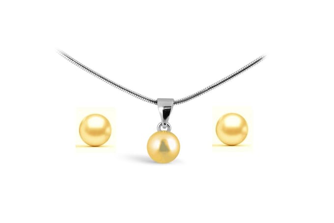 Prachtige set gouden parels